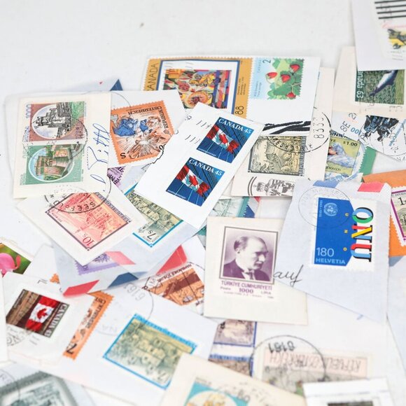 Vintage Postage Stamp Collection Canada US Germany Denmark Italy USA Collectable - Picture 7 of 15
